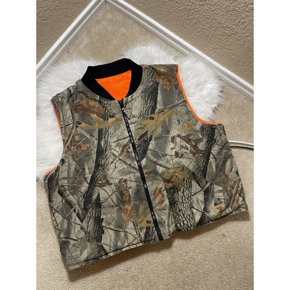 Bob Allen Jacket Men XL Brown Real Tree Coat Reversible Hunting Vintage 90s CR C